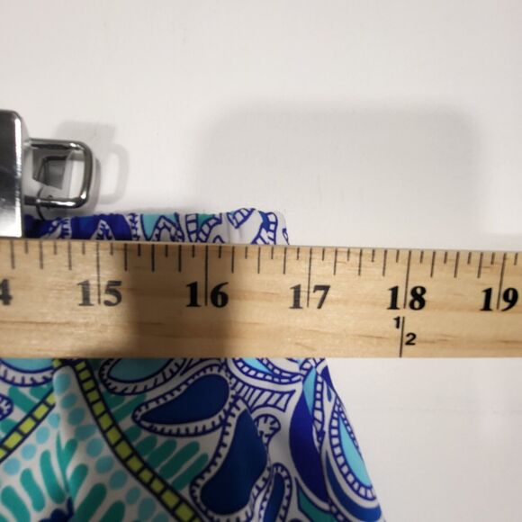 TITLE NINE Womens Large Green Blue Aztec Print Swim Athletic Golf Skort Swim - Picture 6 of 6